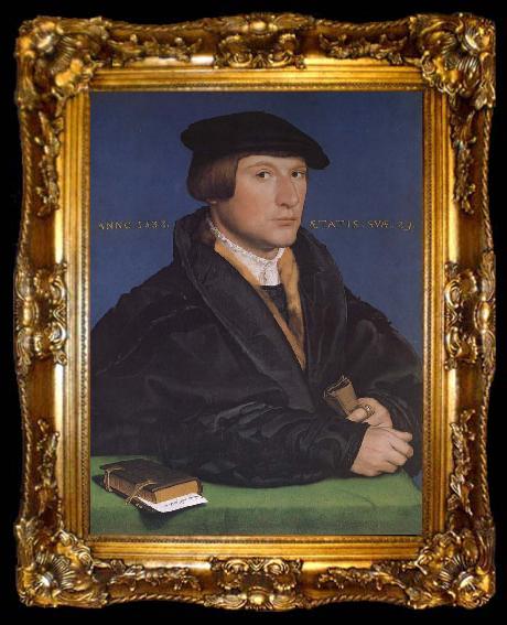 framed  Hans Holbein Hermann von portrait, ta009-2
